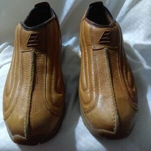 Vintage 90s Lugz Brown Tan Leather Slip On Paprika Men's Size 9.5 Shoes